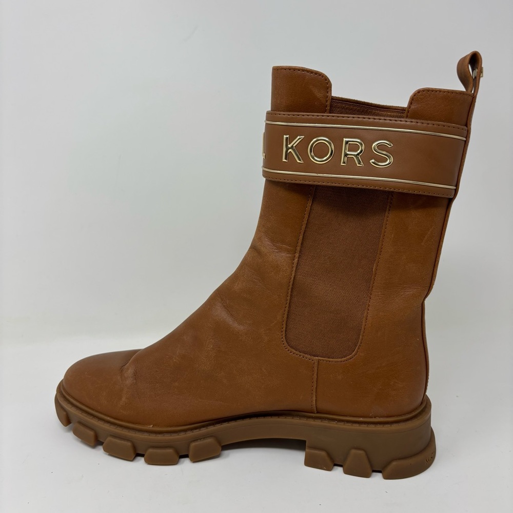 Michael Kors Ridley Strap Chelsea Leather Boots Size 8 - Picture 3 of 16